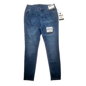 Poured In Blue Women's Comfy Knit Denim Trouser Ankle Premium Jeans Size 8 NWT